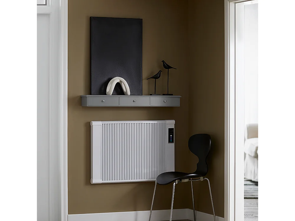 SoBuy Meuble d’entrée de Rangement, Étagère Murale 2 tiroirs, Armoire à clés, Porte-clés L93xP15xH10cm -Gris, FRG43-L-HG