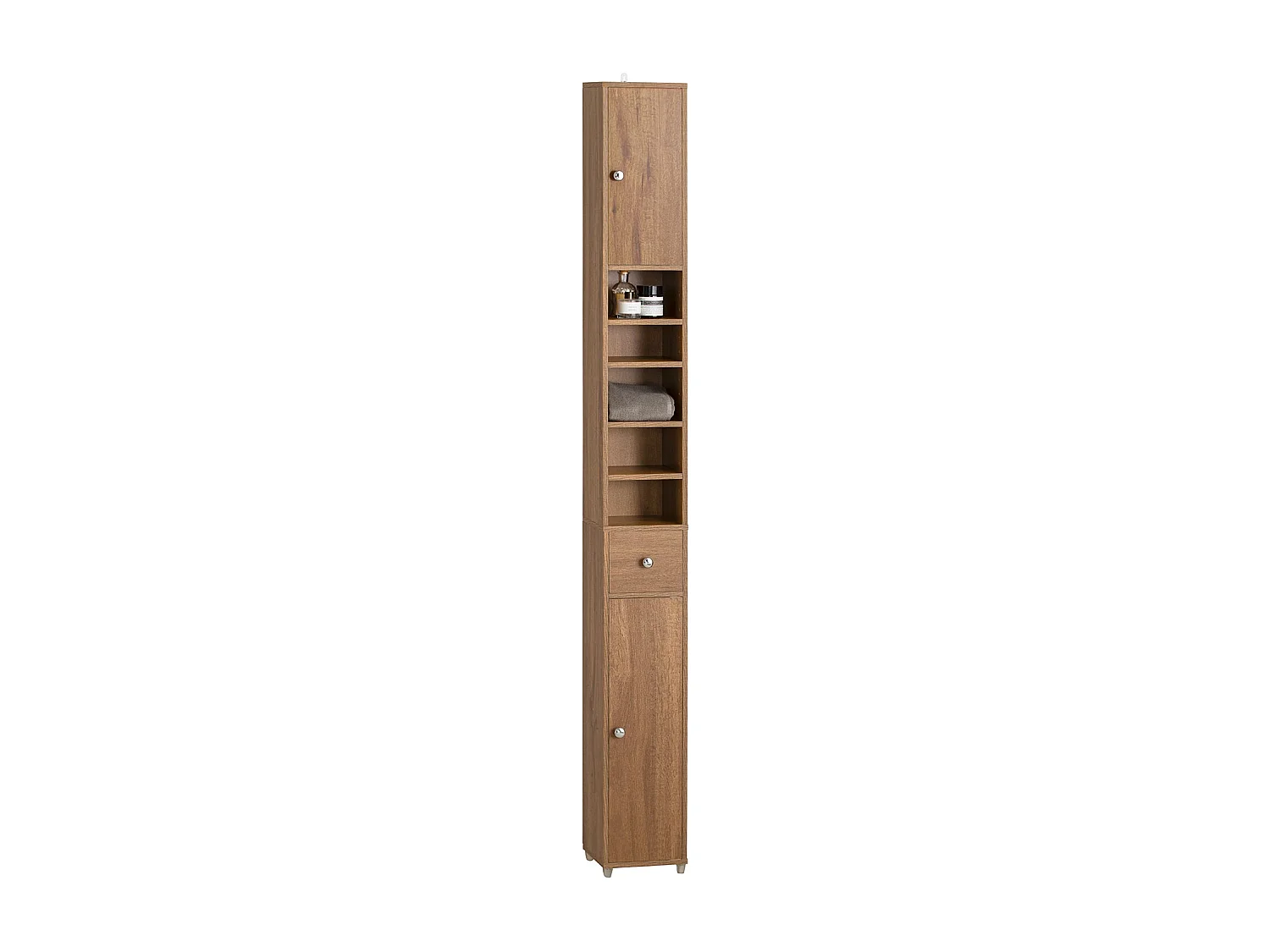 SoBuy Meuble de Rangement Salle d Bain Meuble Colonne Armoire de Toilette Meuble WC L20xP20xH180cm, BZR34-PF