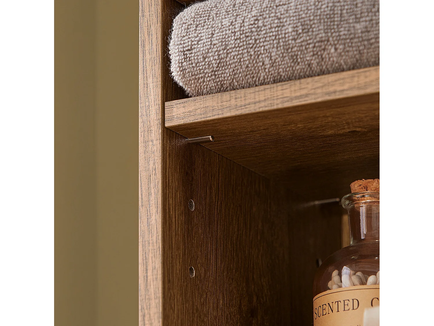 SoBuy Meuble de Rangement Salle d Bain Meuble Colonne Armoire de Toilette Meuble WC L20xP20xH180cm, BZR34-PF