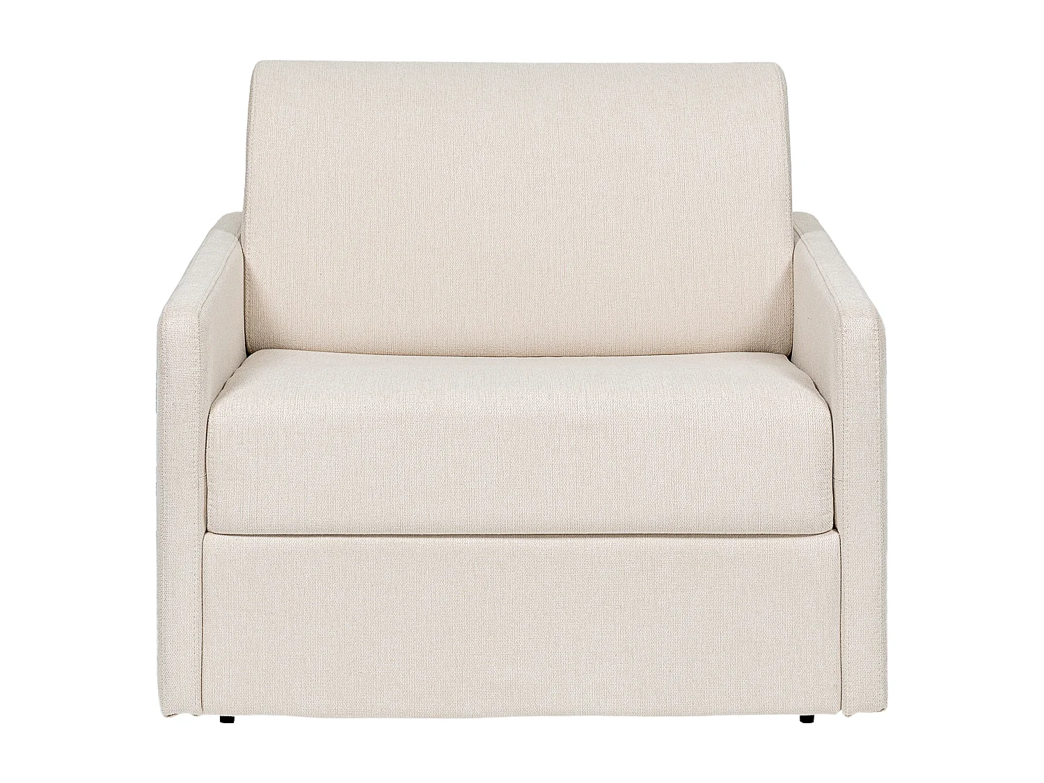 Konvertibel lænestol express i beige stof - 14 cm madras CALIFE