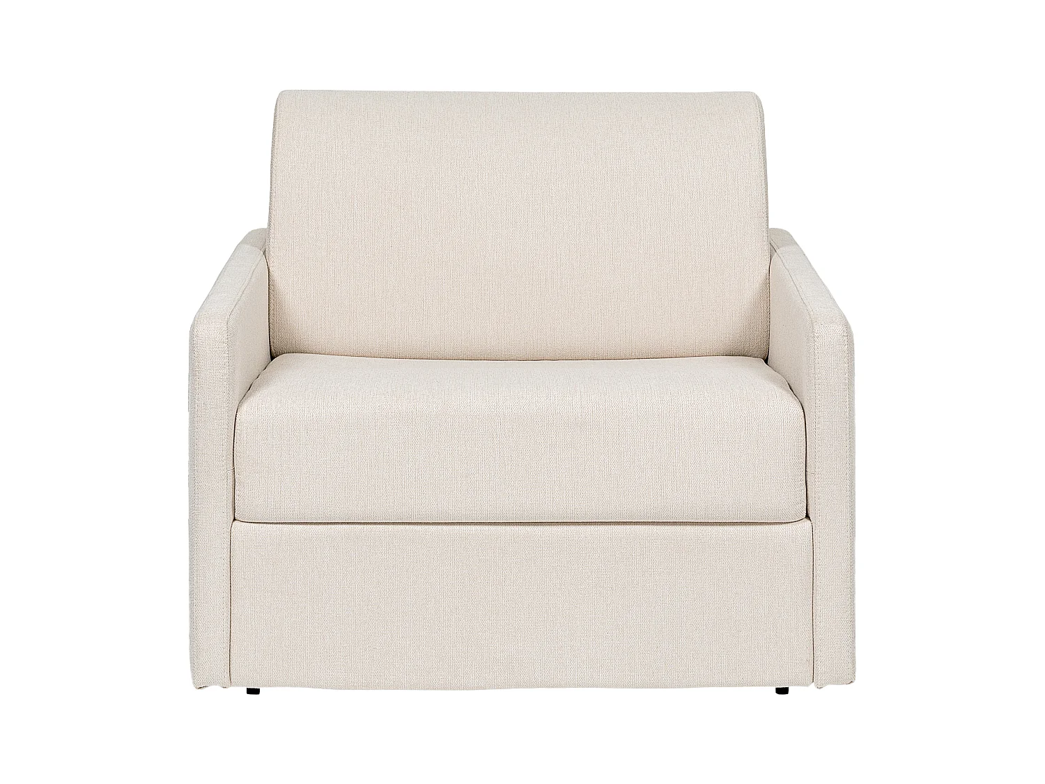 Fauteuil convertible express en tissu beige - Matelas 14 cm CALIFE