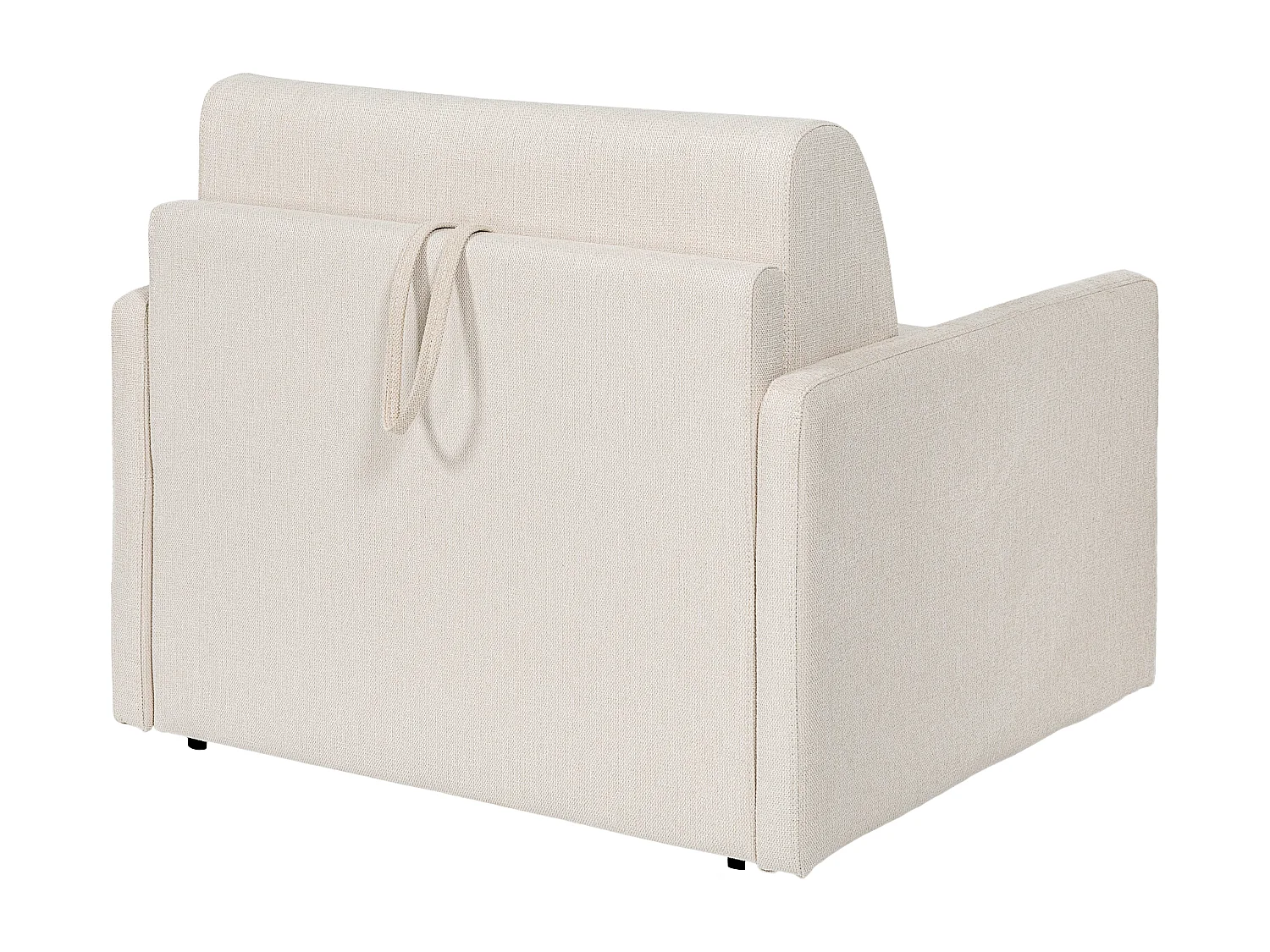 Fauteuil convertible express en tissu beige - Matelas 14 cm CALIFE