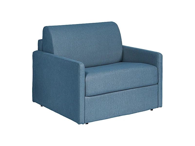 Schlafsessel mit Matratze - Stoff - Blau - Matratze 14 cm - CALIFE