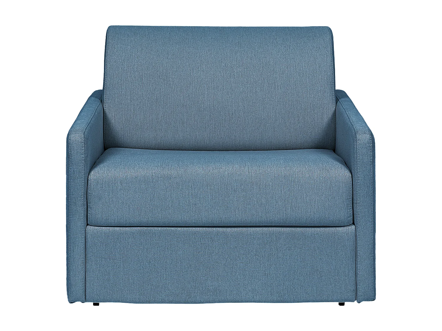Fauteuil convertible express en tissu bleu - Matelas 14 cm CALIFE