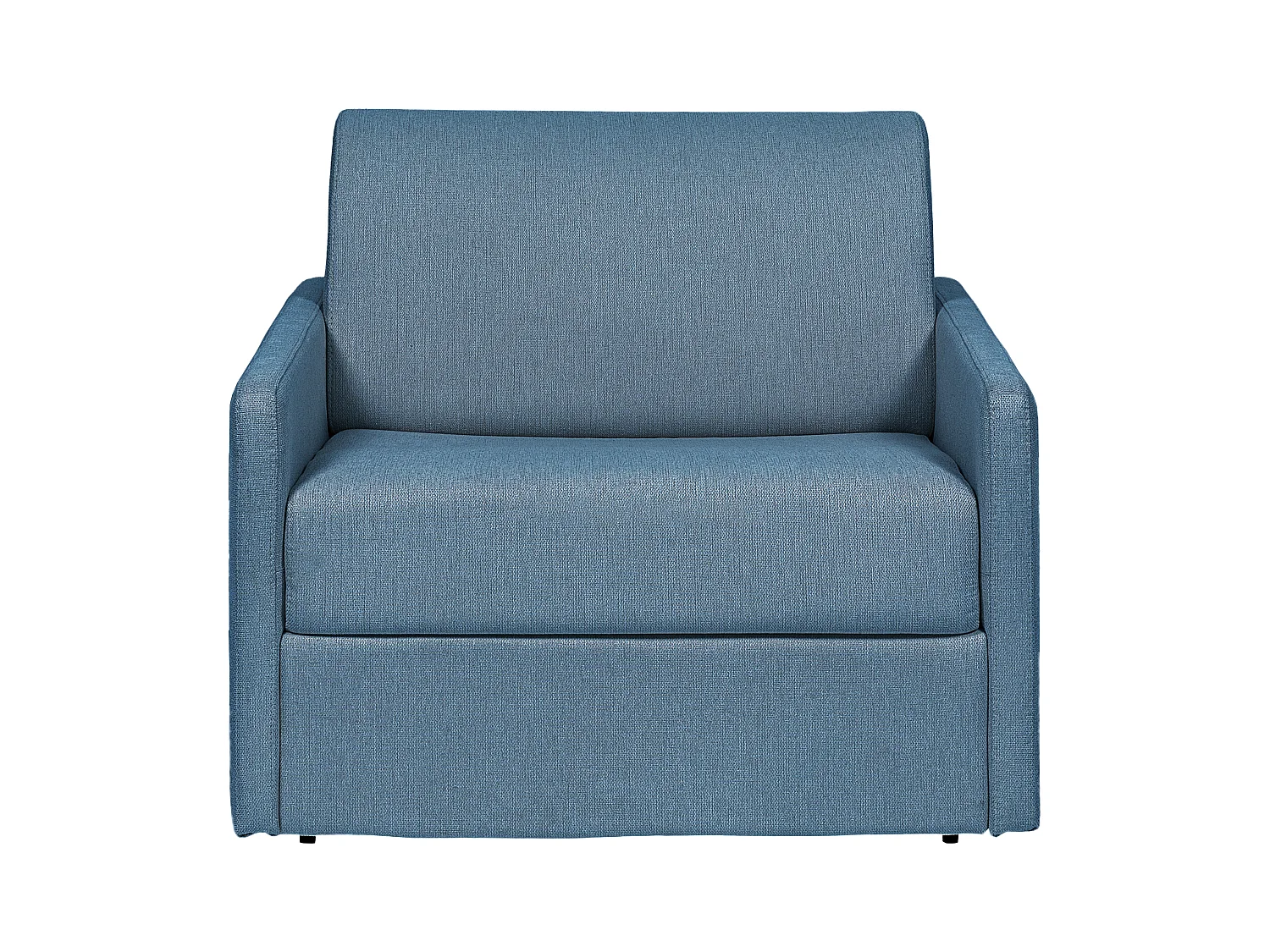 Fauteuil convertible express en tissu bleu - Matelas 14 cm CALIFE