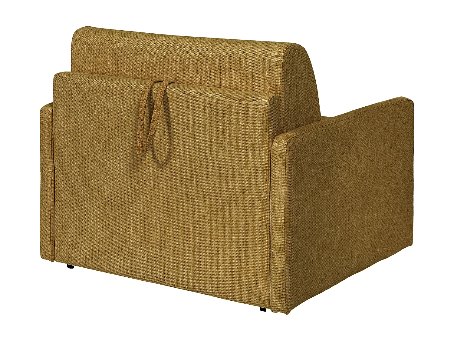 Fauteuil convertible express en tissu jaune - Matelas 14 cm CALIFE
