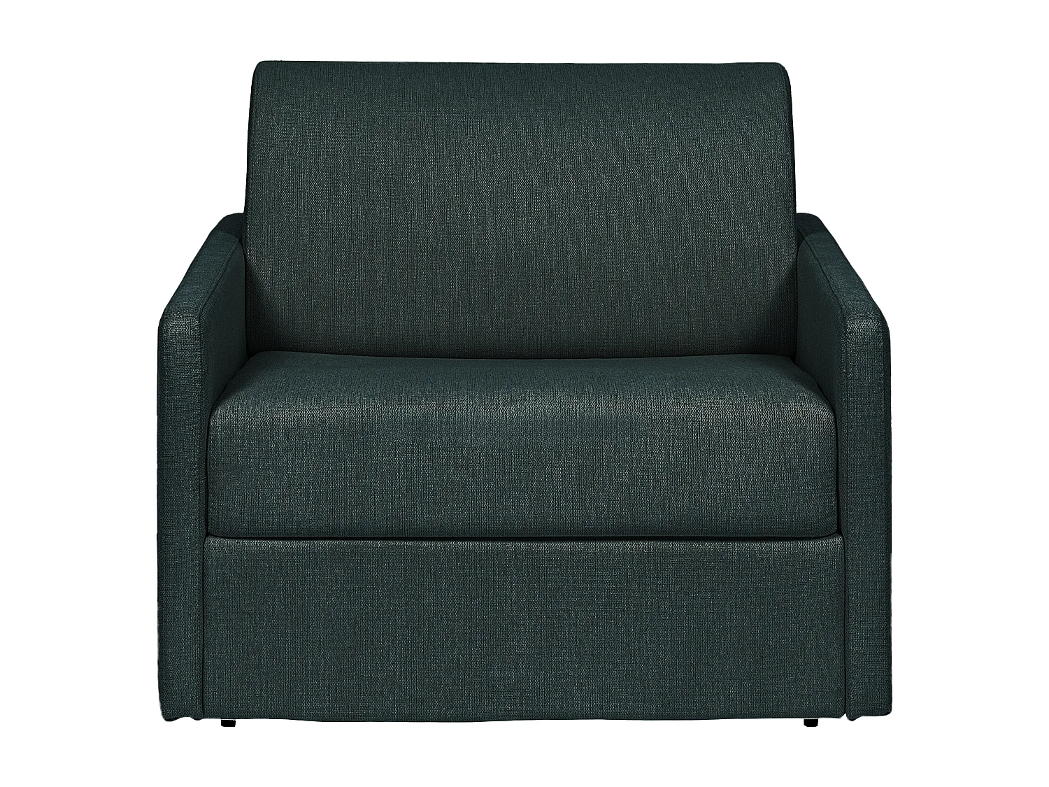 Fauteuil convertible express en tissu vert sapin - Matelas 14 cm CALIFE