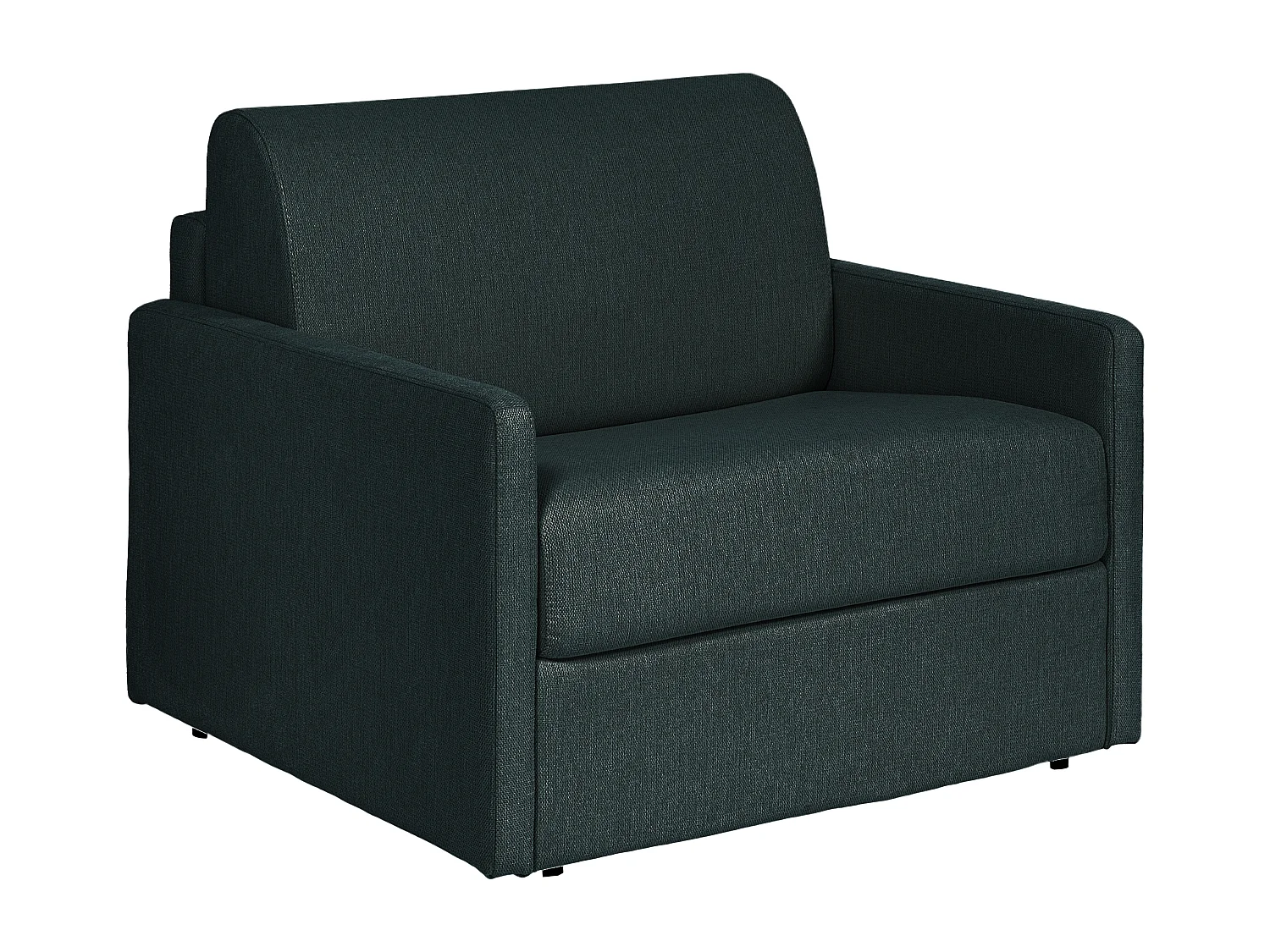 Fauteuil convertible express en tissu vert sapin - Matelas 14 cm CALIFE