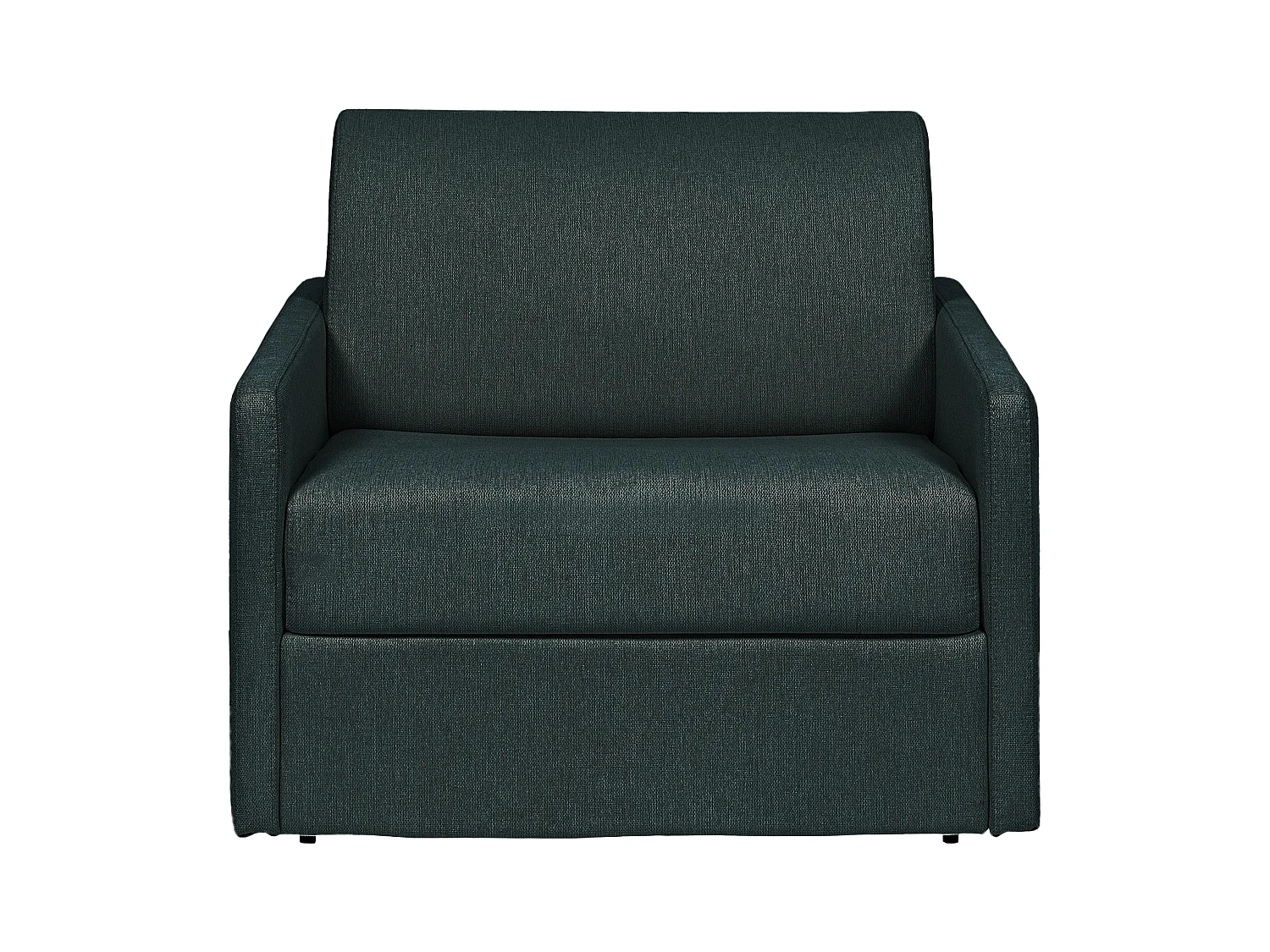 Express-slaapfauteuil van spargroene stof - Matras 14 cm CALIFE