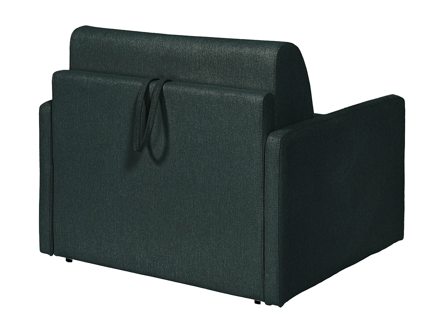 Fauteuil convertible express en tissu vert sapin - Matelas 14 cm CALIFE