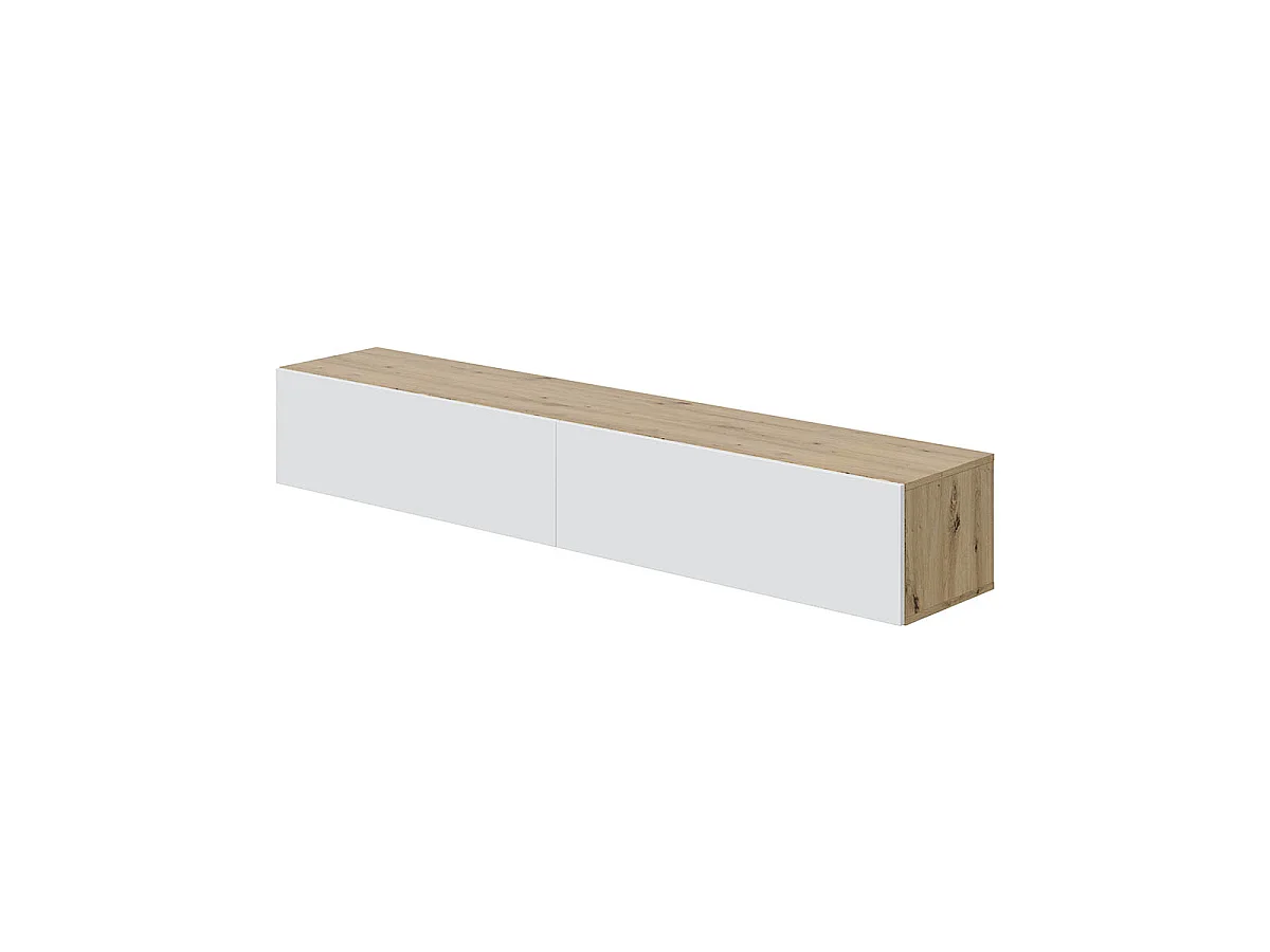 Meuble suspendu 2 abattants et 2 niches de rangement L180 cm - Kaway