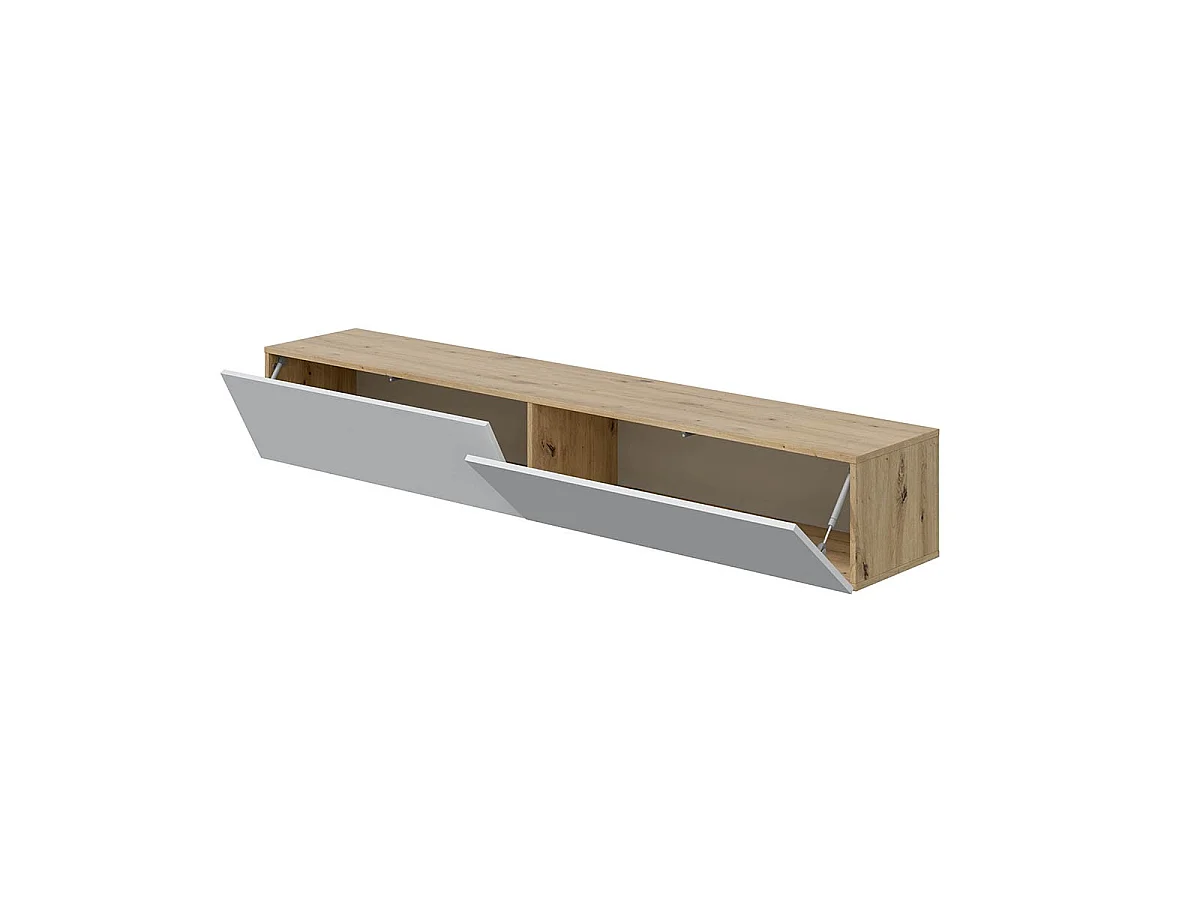 Meuble suspendu 2 abattants et 2 niches de rangement L180 cm - Kaway