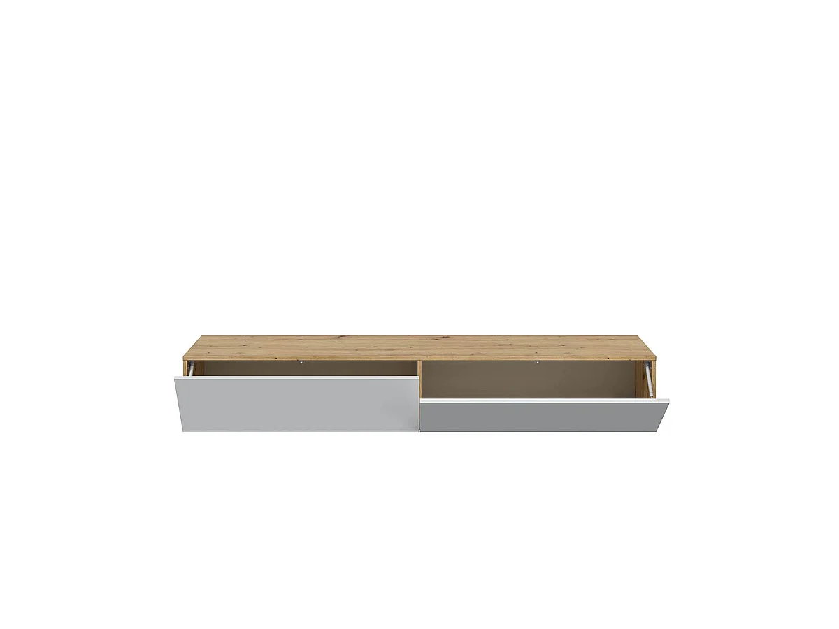 Meuble suspendu 2 abattants et 2 niches de rangement L180 cm - Kaway