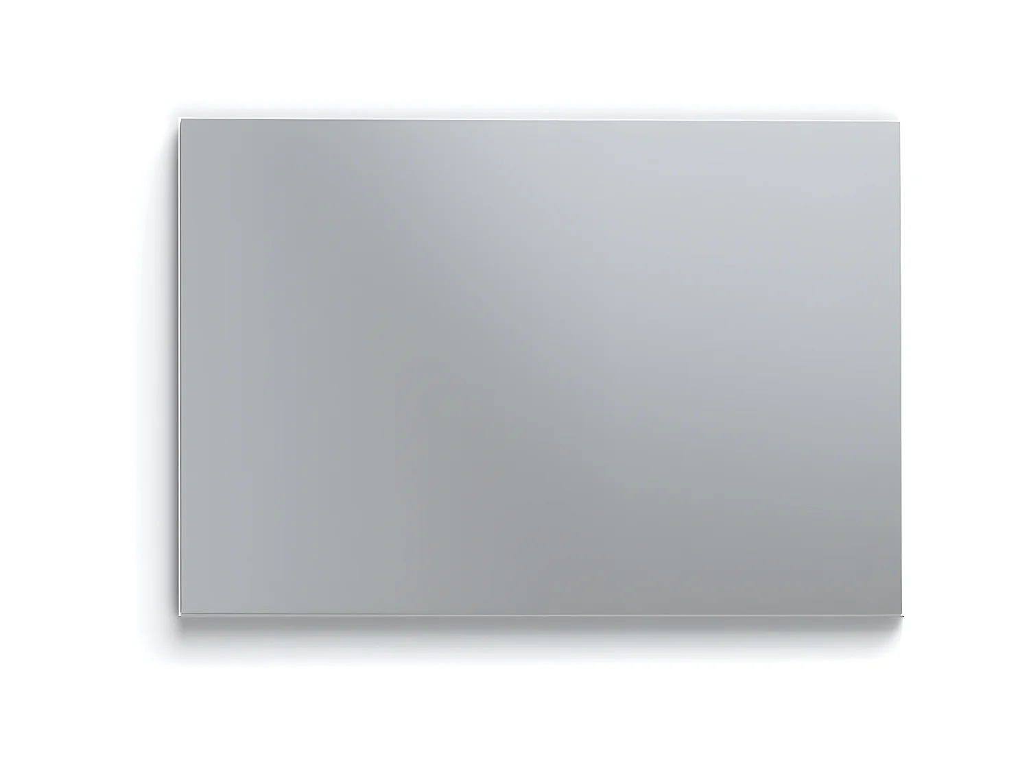 Miroir de salle de bain coloris blanc - Longueur 59,50 x Profondeur 2 x hauteur 44 cm