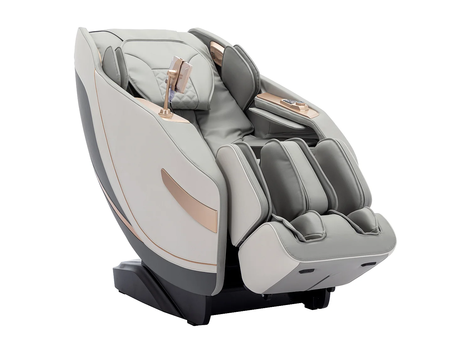 Fauteuil massant en simili - Système zero gravité - Gris - MOWATA