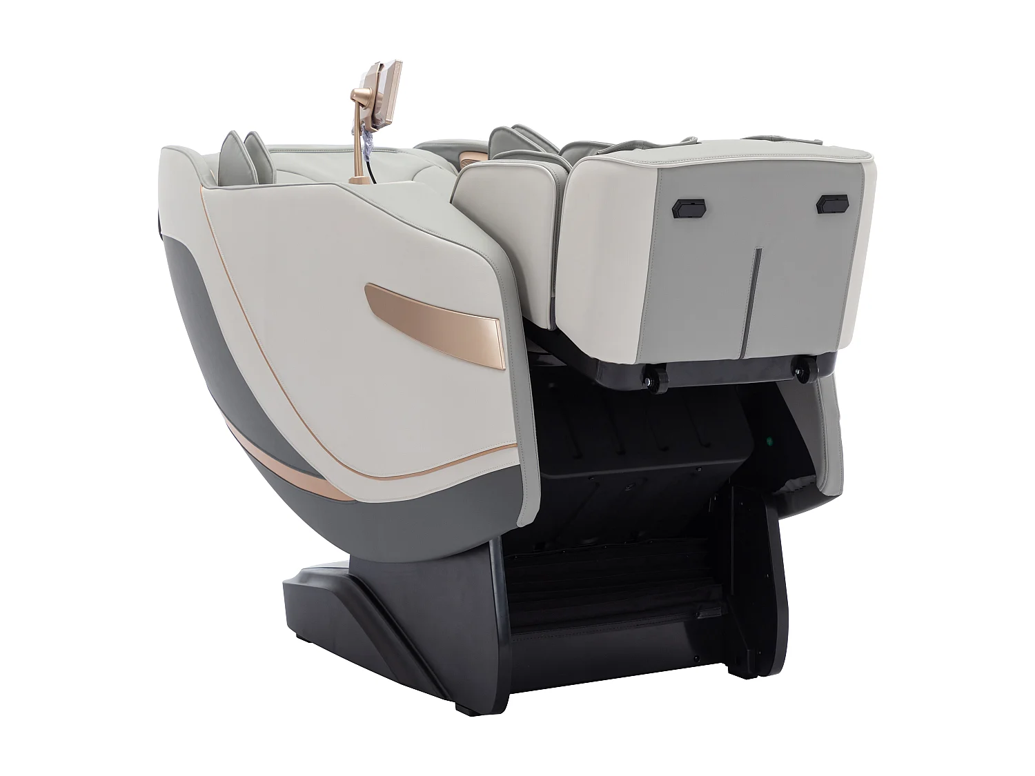 Fauteuil massant en simili - Système zero gravité - Gris - MOWATA