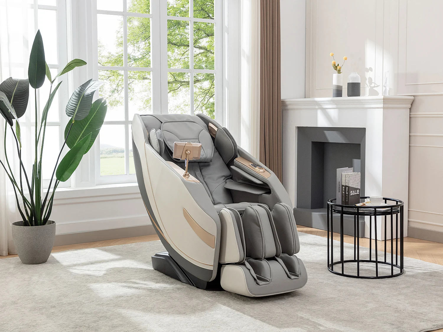 Massagesessel - Kunstleder - Zero-Gravity-System - Grau - MOWATA