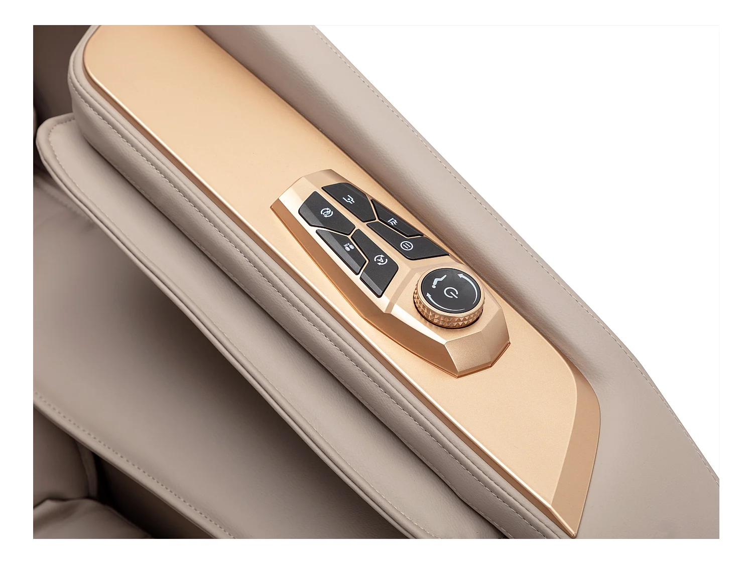 Poltrona massaggiante Sistema zero gravity in Similpelle Beige  - MOWATA