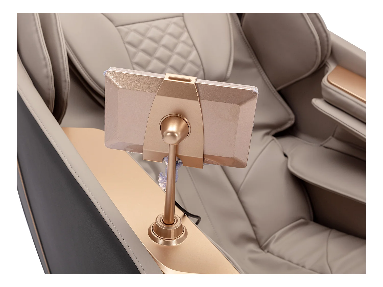 Poltrona massaggiante Sistema zero gravity in Similpelle Beige  - MOWATA