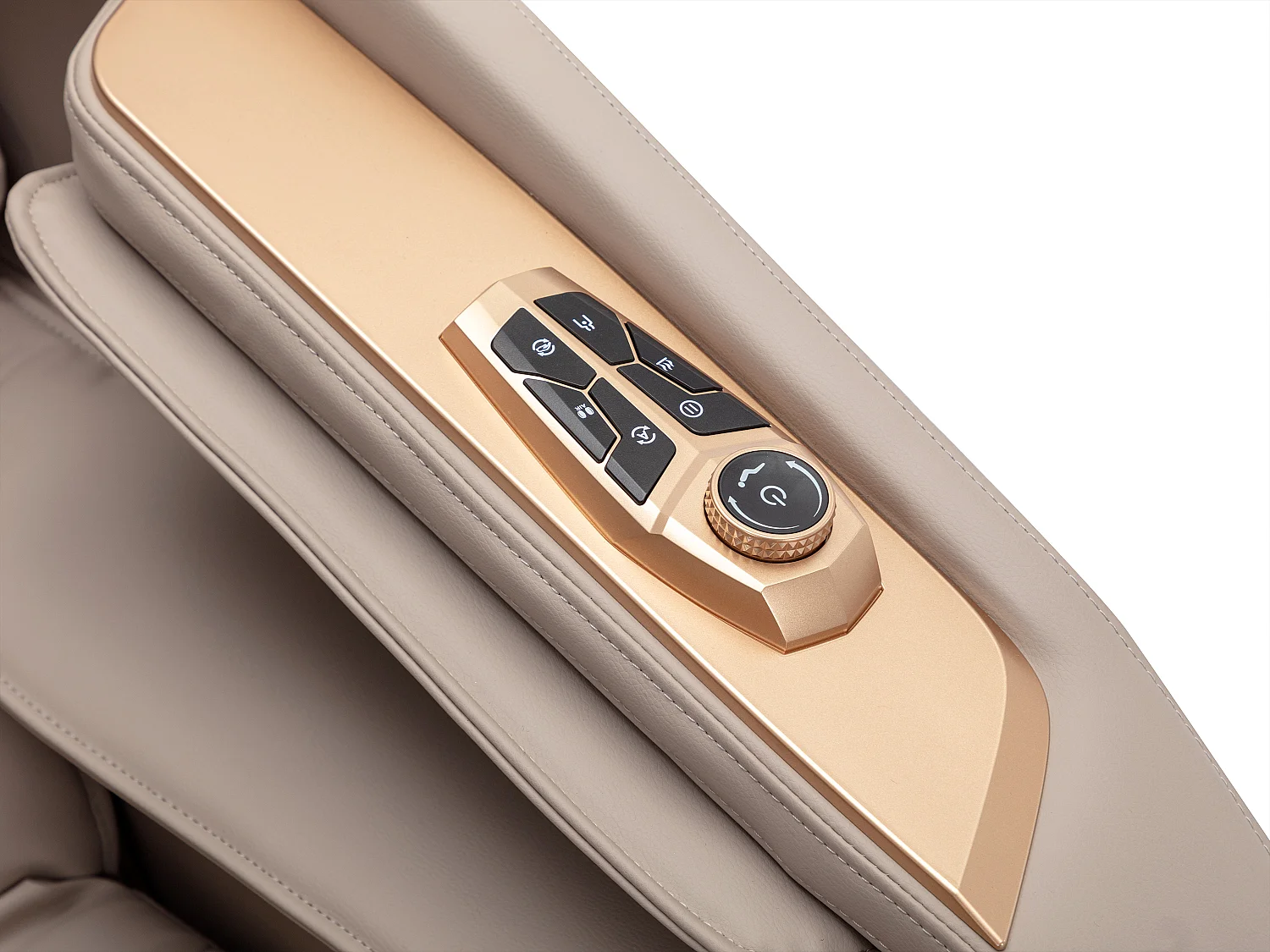 Massagefauteuil in kunstleer - Zero gravity-systeem - Beige - MOWATA