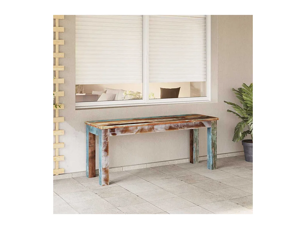 Bankje 110x35x45 cm massief gerecycled hout
