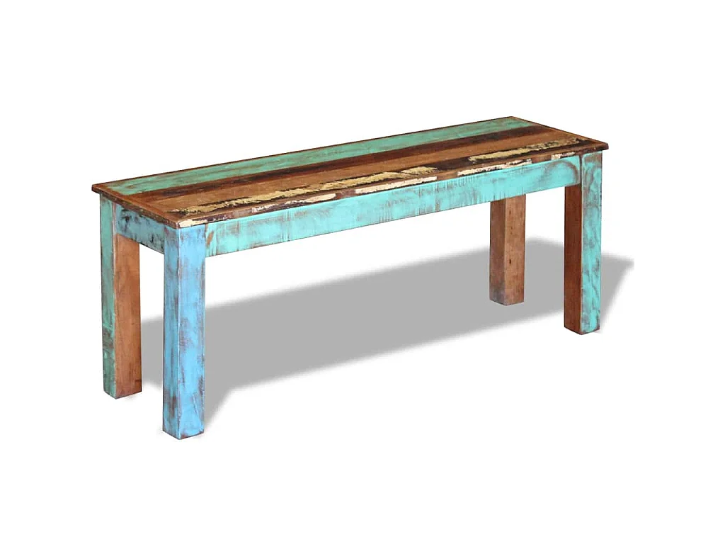 Bankje 110x35x45 cm massief gerecycled hout