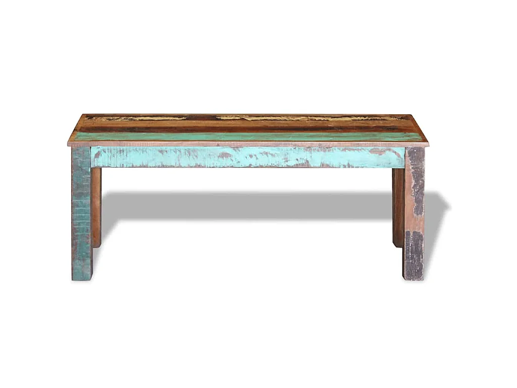 Bankje 110x35x45 cm massief gerecycled hout