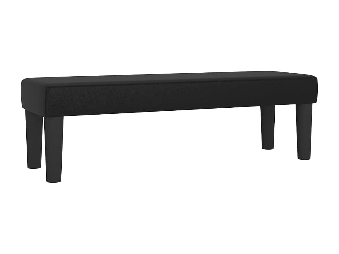 Bankje 100x30x30 cm kunstleer zwart