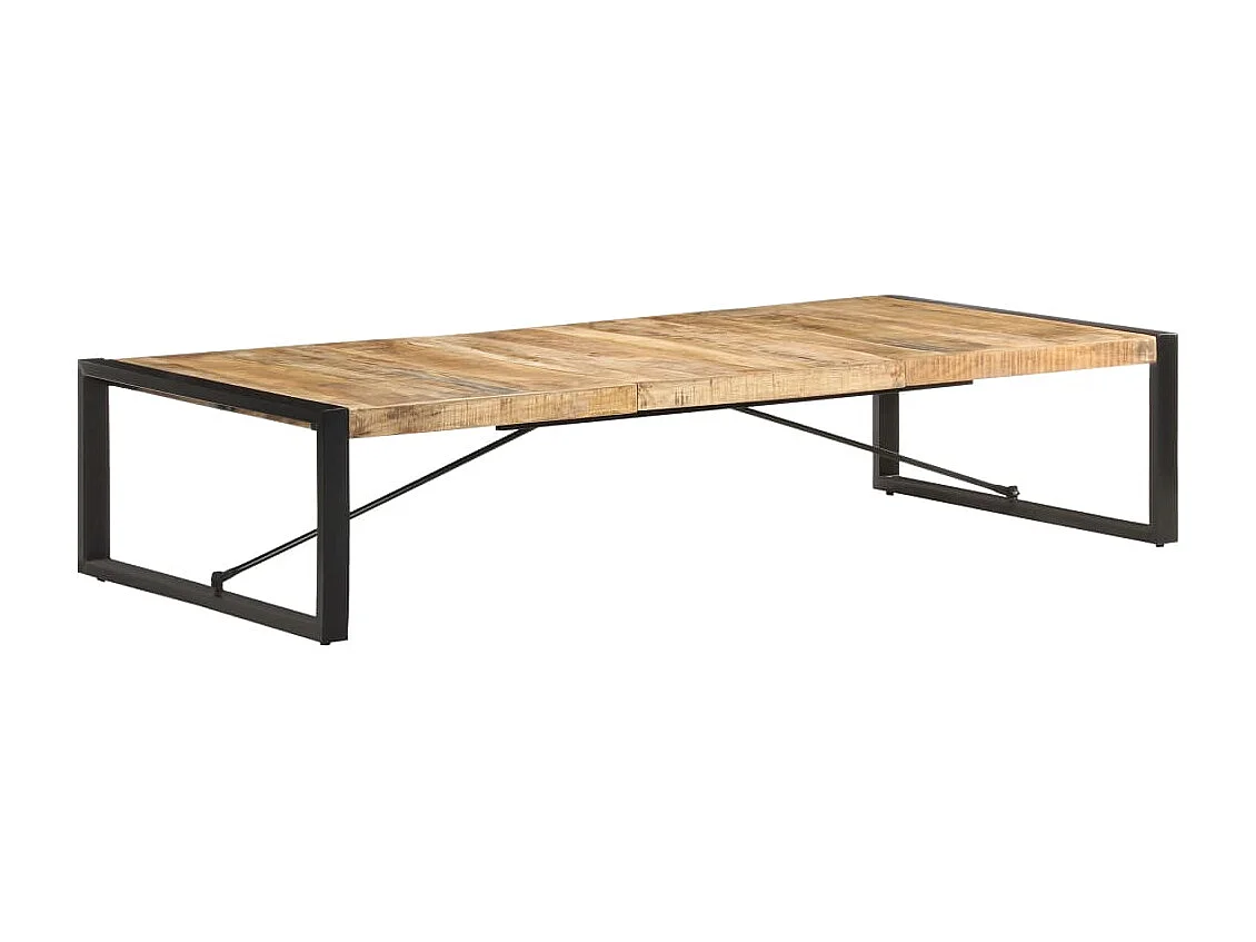 Couchtisch 180x90x40 cm Raues Mangoholz