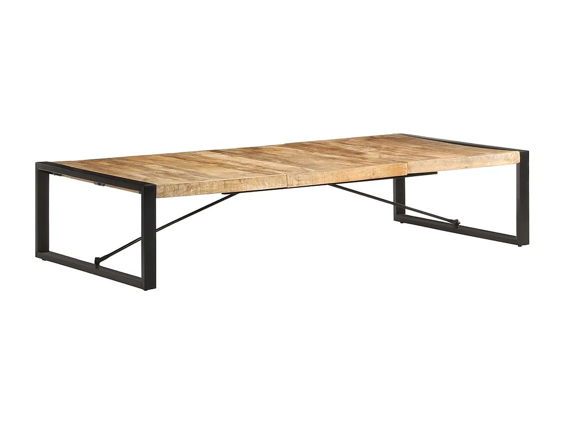 Couchtisch 180x90x40 cm Raues Mangoholz
