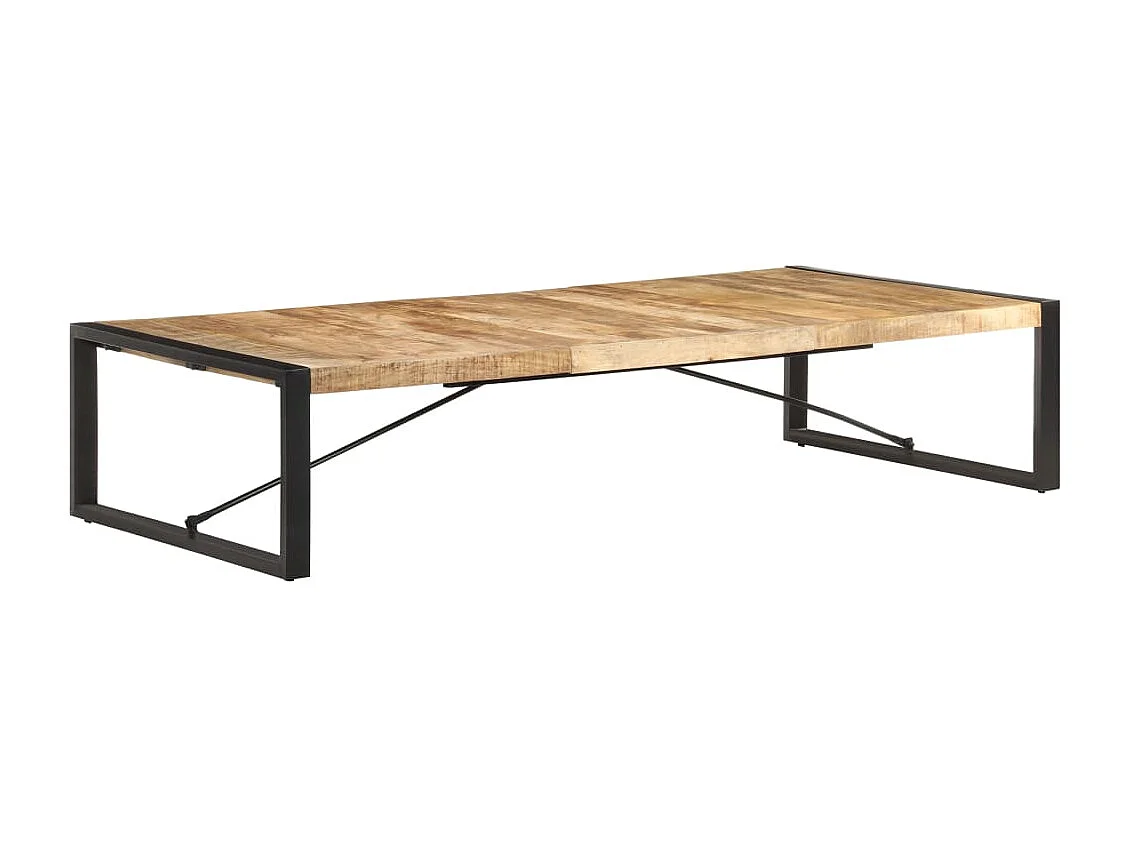 Couchtisch 180x90x40 cm Raues Mangoholz