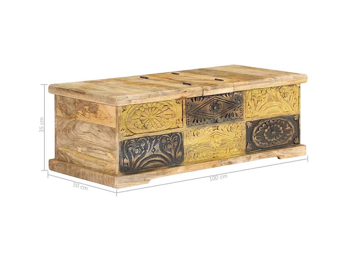 Table basse 100x50x35 cm Bois de manguier massif