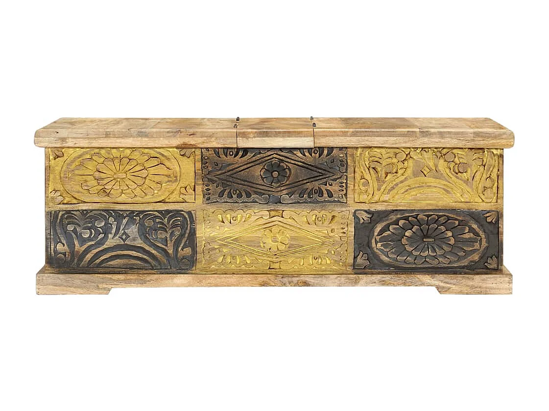 Tavolino da Salotto 100x50x35 cm in Legno Massello di Mango