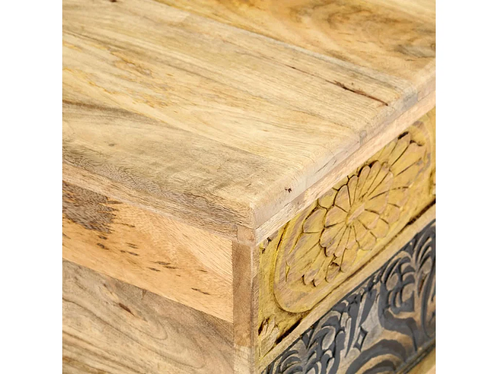 Tavolino da Salotto 100x50x35 cm in Legno Massello di Mango