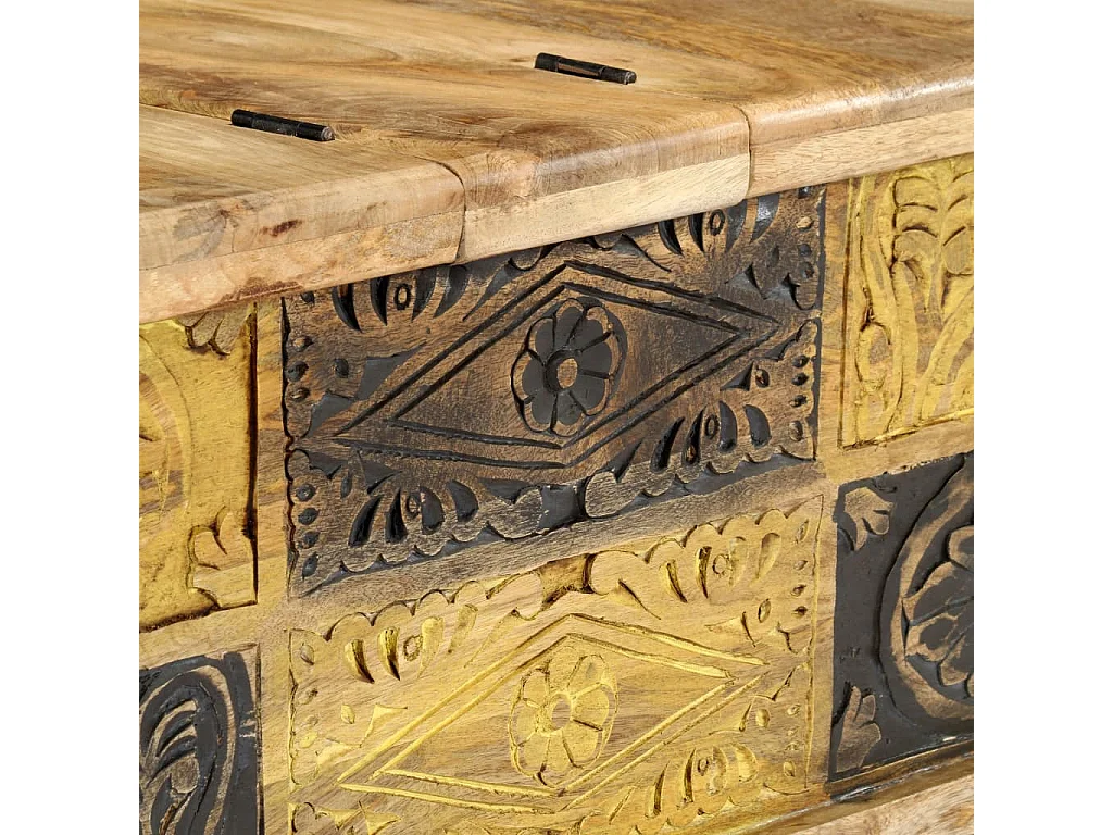Tavolino da Salotto 100x50x35 cm in Legno Massello di Mango