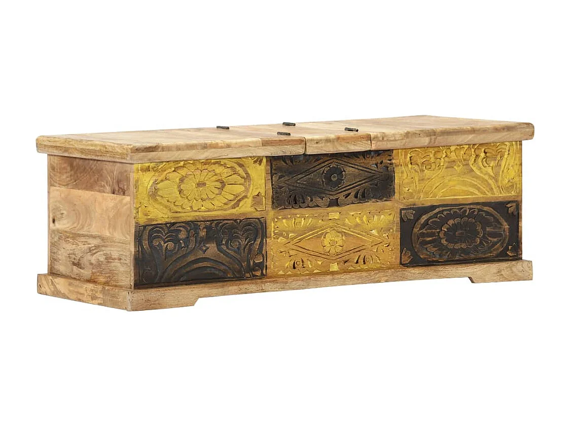 Tavolino da Salotto 100x50x35 cm in Legno Massello di Mango