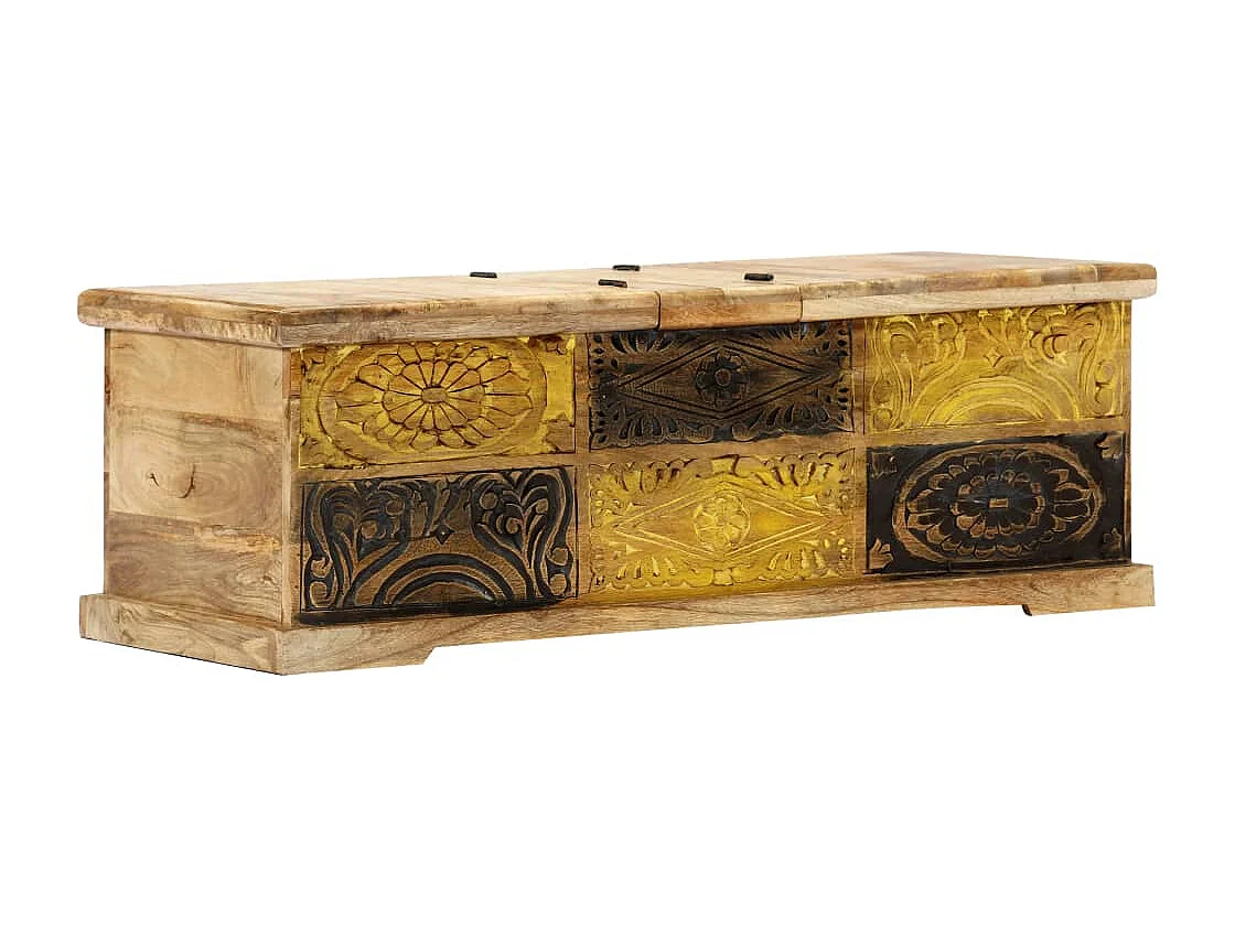 Tavolino da Salotto 100x50x35 cm in Legno Massello di Mango