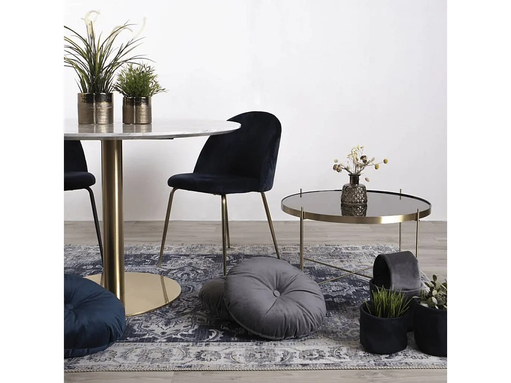 Table basse Scarlett 70x40 cm Rond Laiton