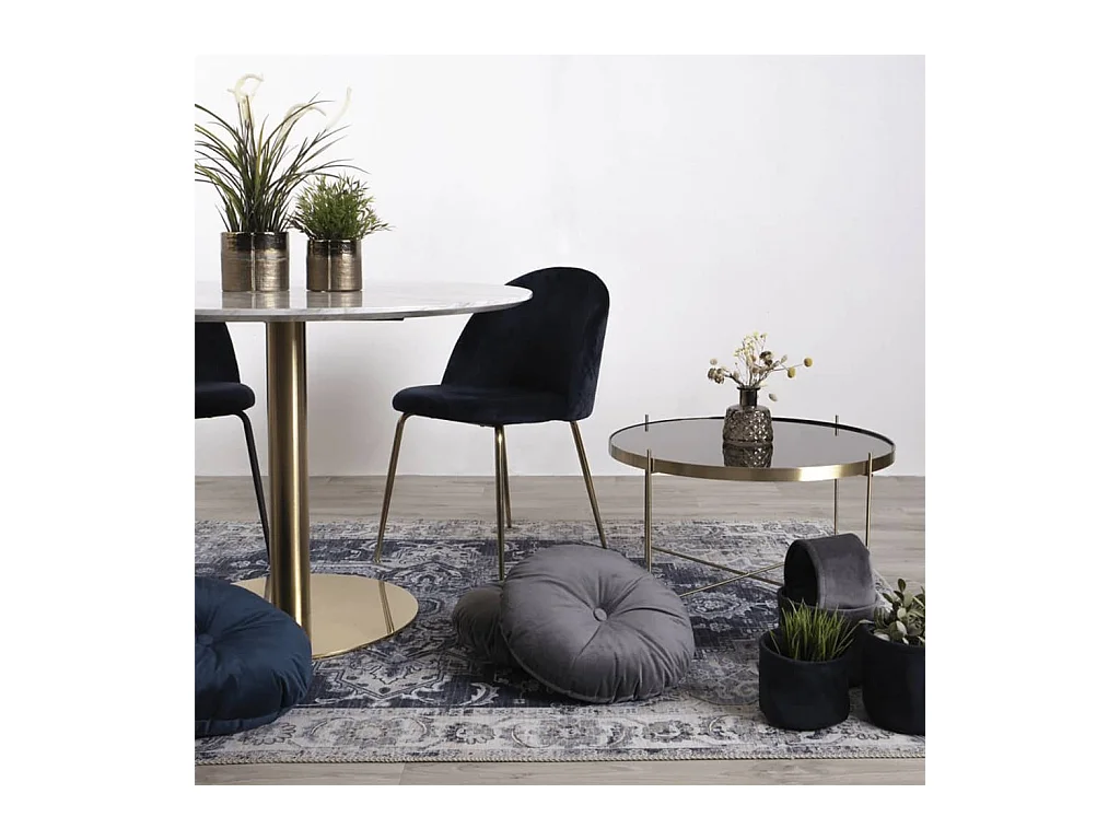 Table basse Scarlett 70x40 cm Rond Laiton