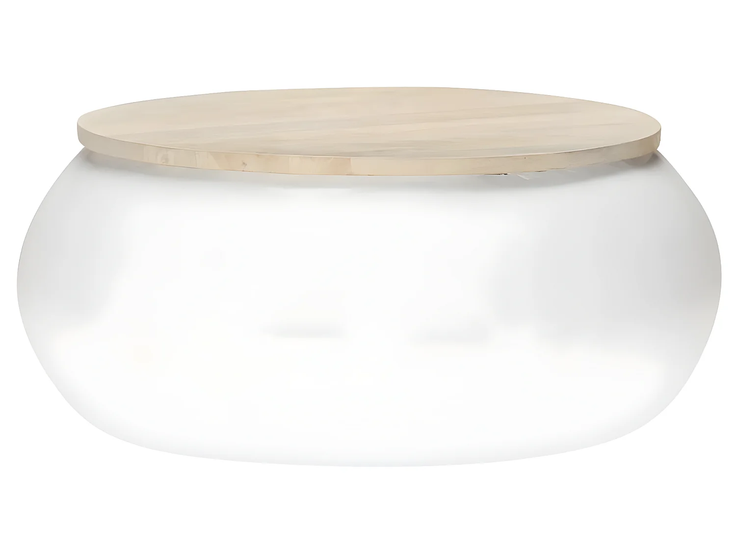 Couchtisch Weiß 68x68x30 cm Massivholz Mango
