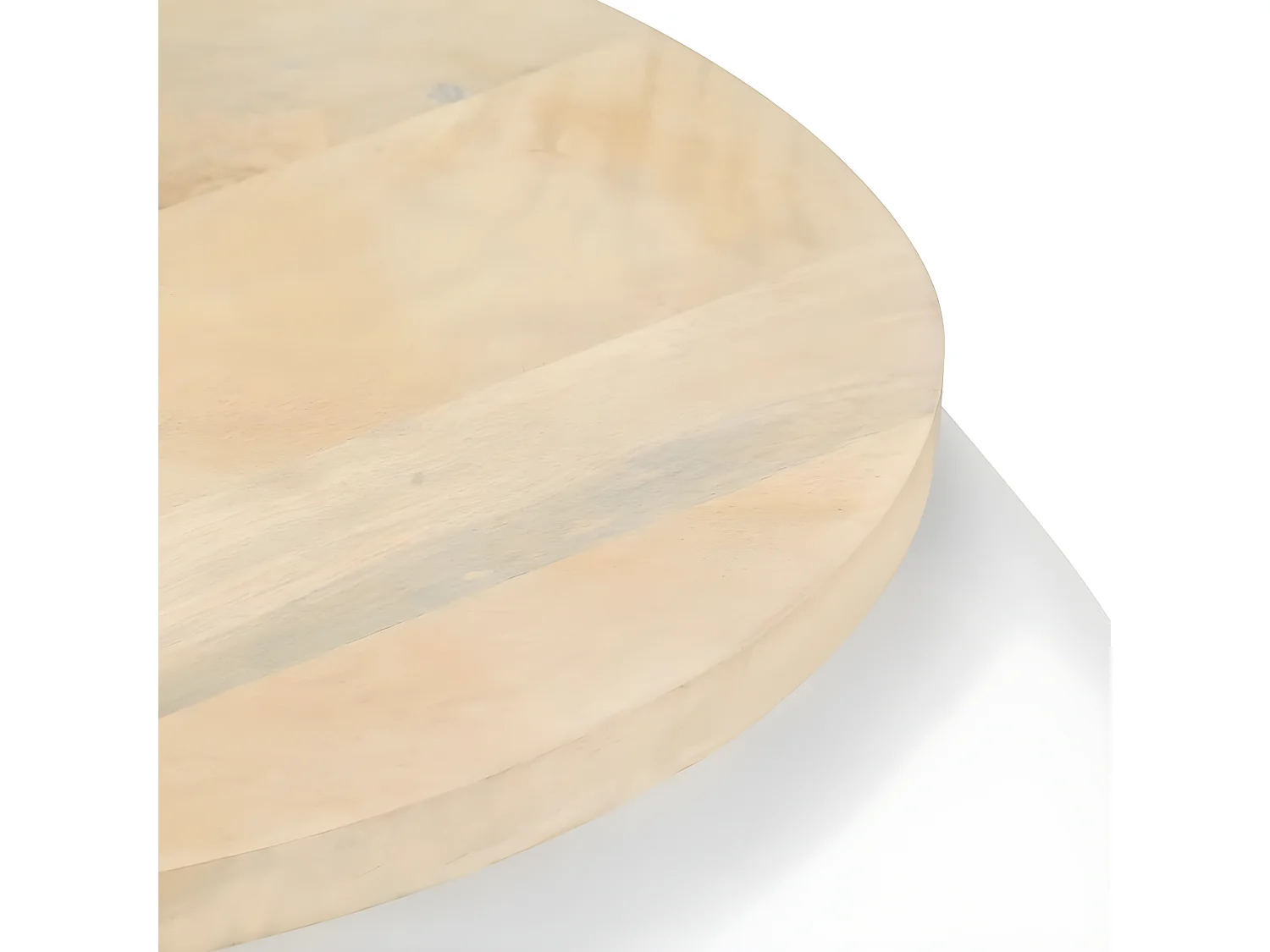 Couchtisch Weiß 68x68x30 cm Massivholz Mango