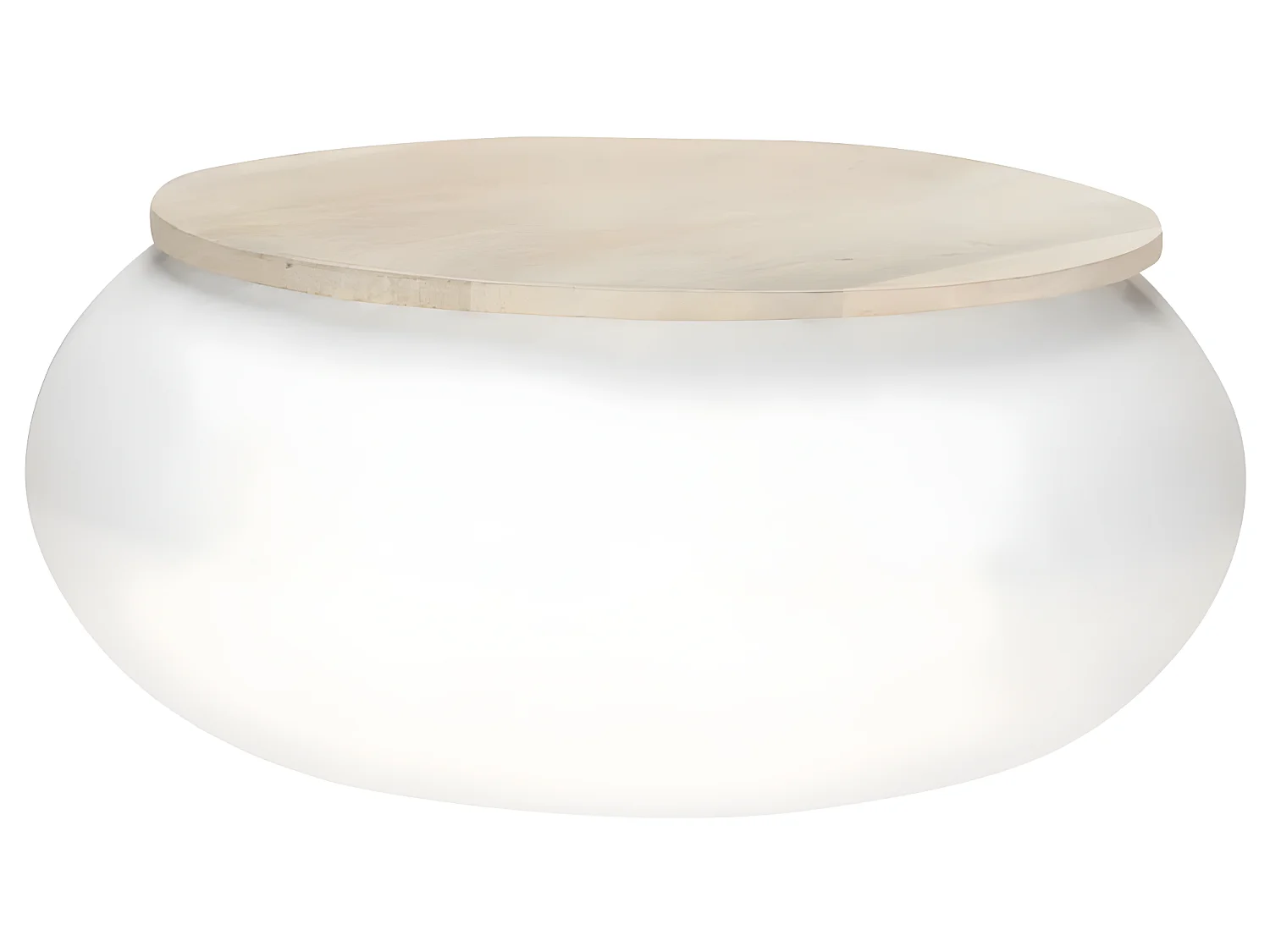 Couchtisch Weiß 68x68x30 cm Massivholz Mango