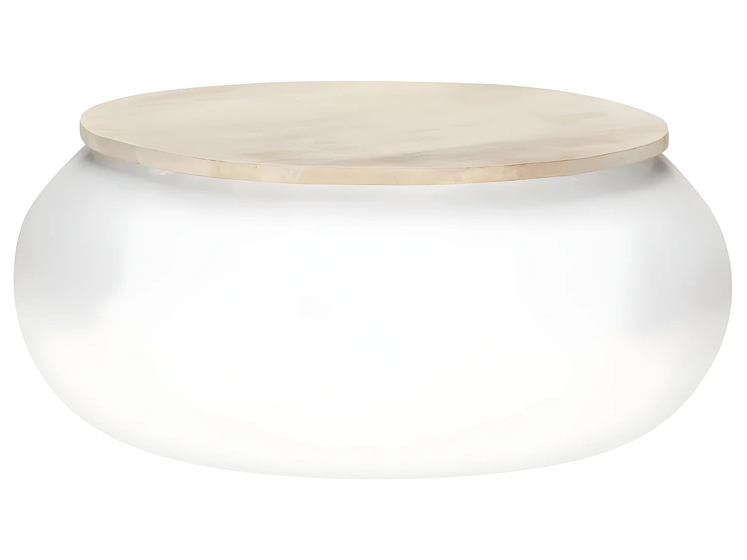 Couchtisch Weiß 68x68x30 cm Massivholz Mango