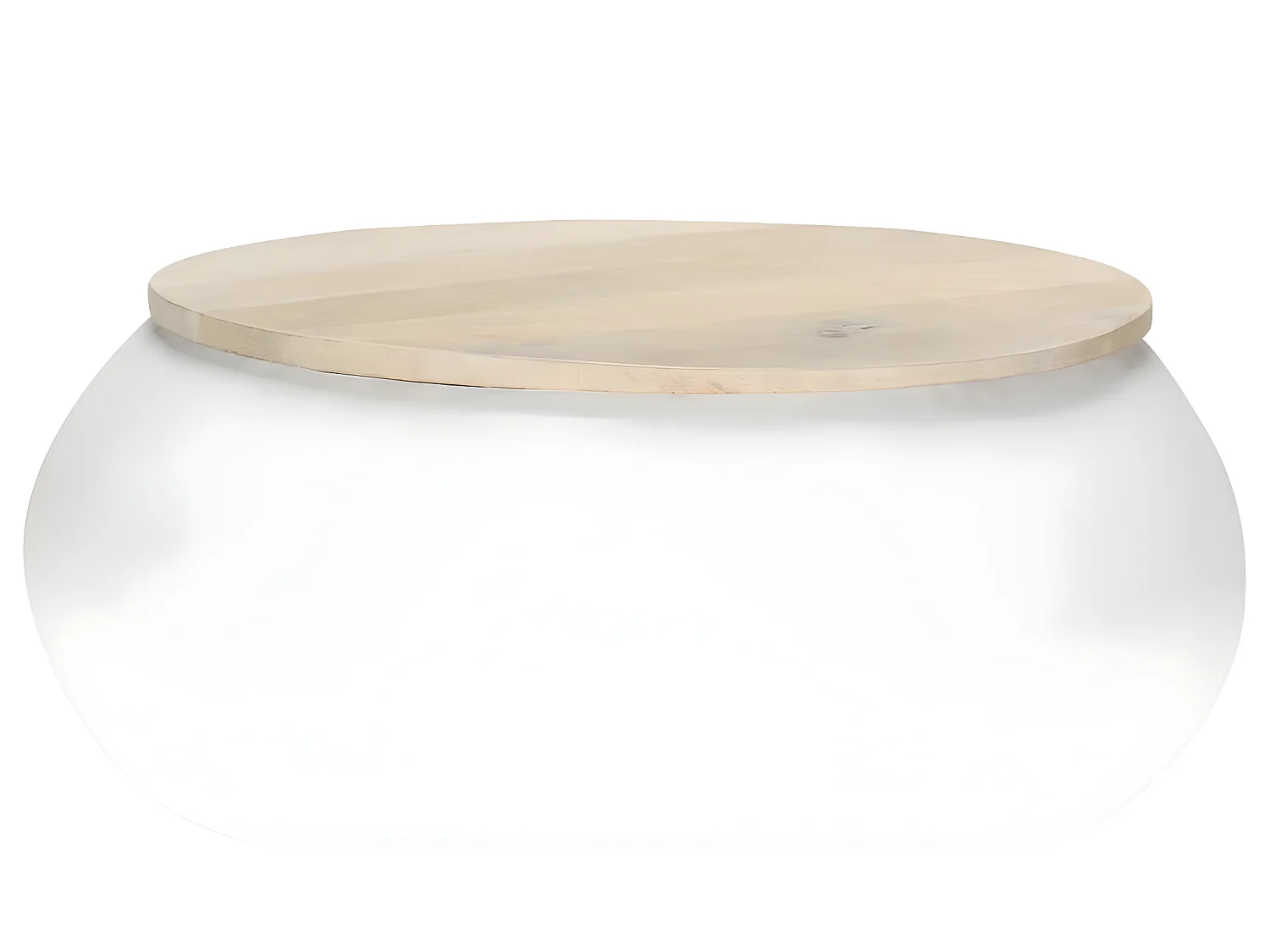 Couchtisch Weiß 68x68x30 cm Massivholz Mango