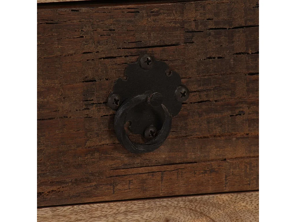 Table basse avec 3 tiroirs Bois de manguier massif 90x50x35 cm