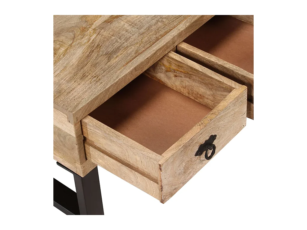 Table basse avec 3 tiroirs Bois de manguier massif 90x50x35 cm