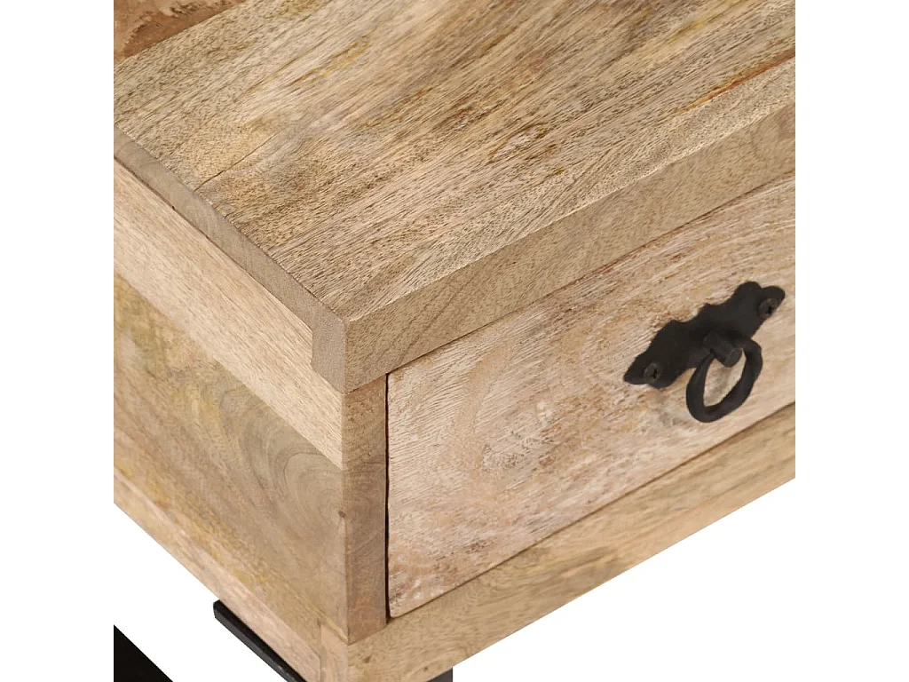 Table basse avec 3 tiroirs Bois de manguier massif 90x50x35 cm