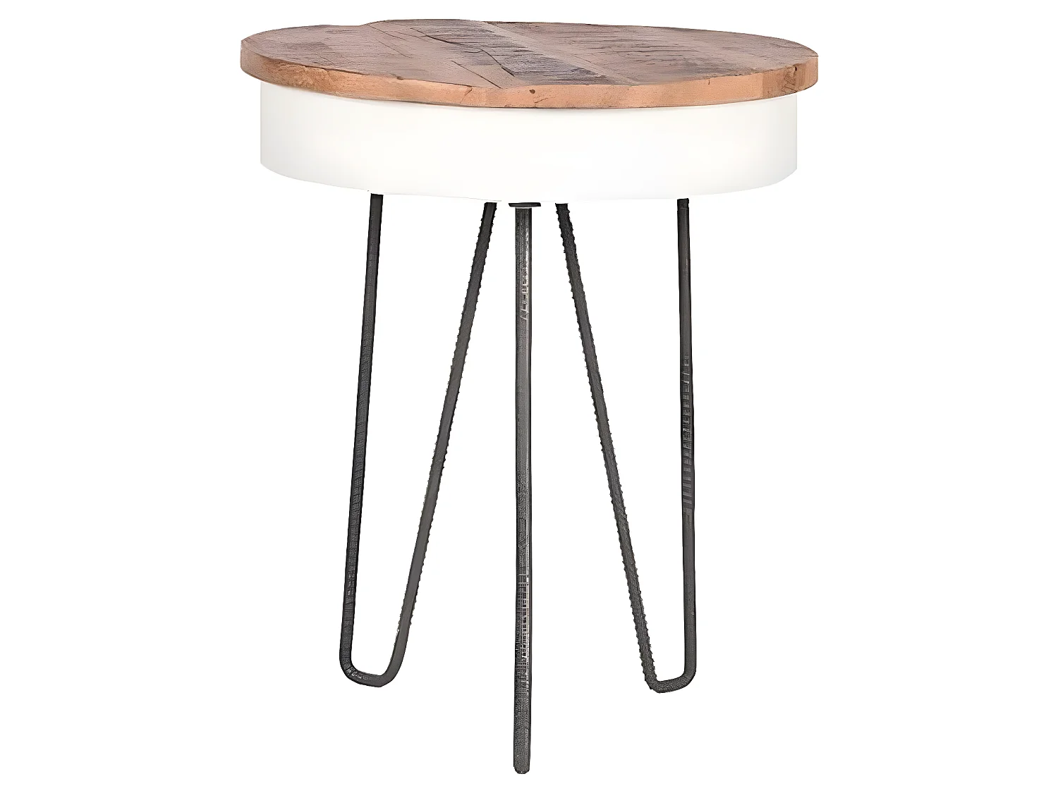 Table d'angle Saria 44x53 cm Blanc