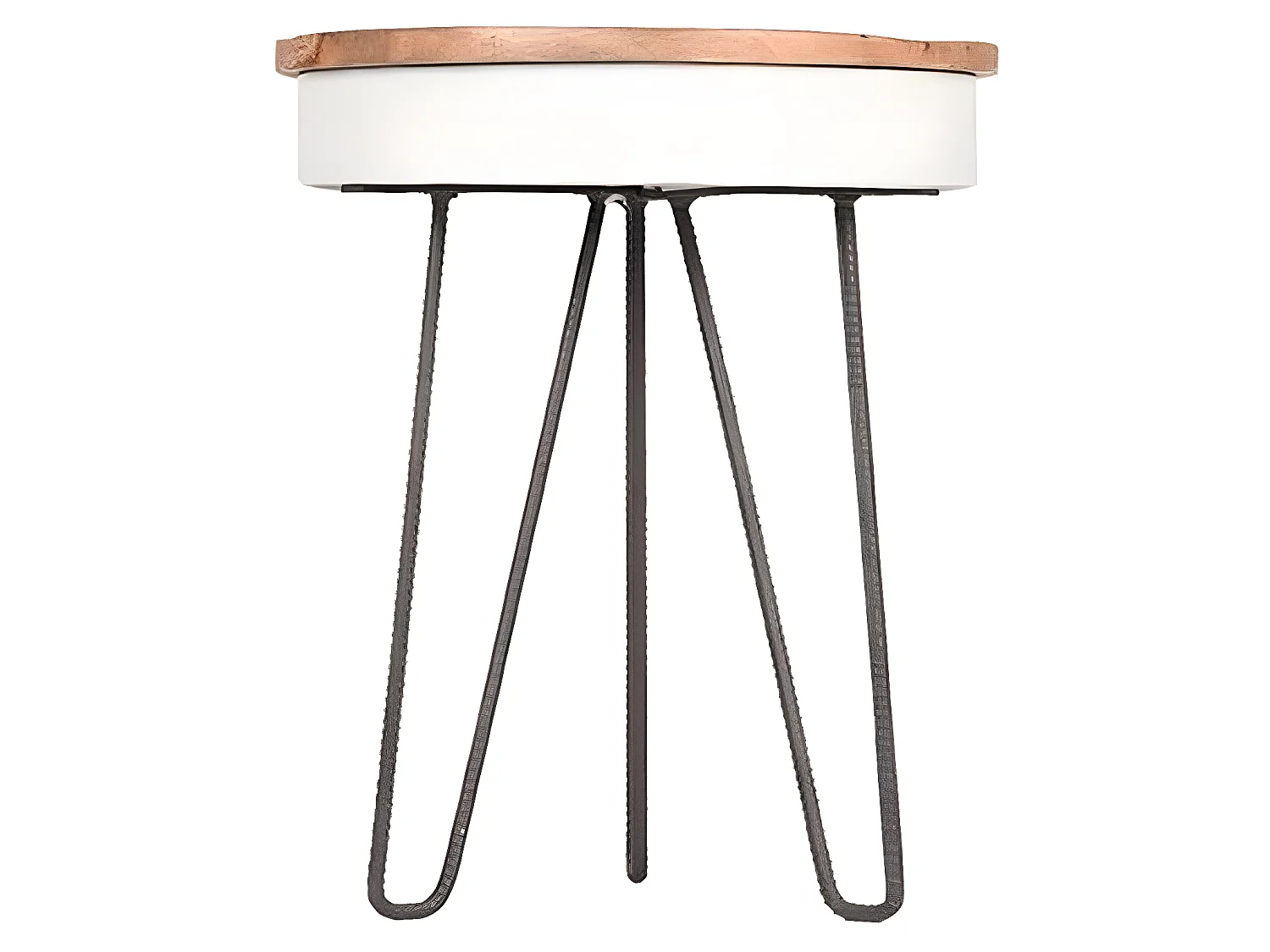 Table d'angle Saria 44x53 cm Blanc