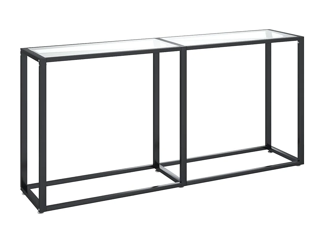 Wandtafel 160x35x75,5 cm gehard glas transparant